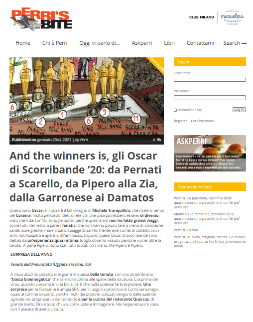 And the winners is, gli Oscar di Scorribande ’20 | perrisbite.it