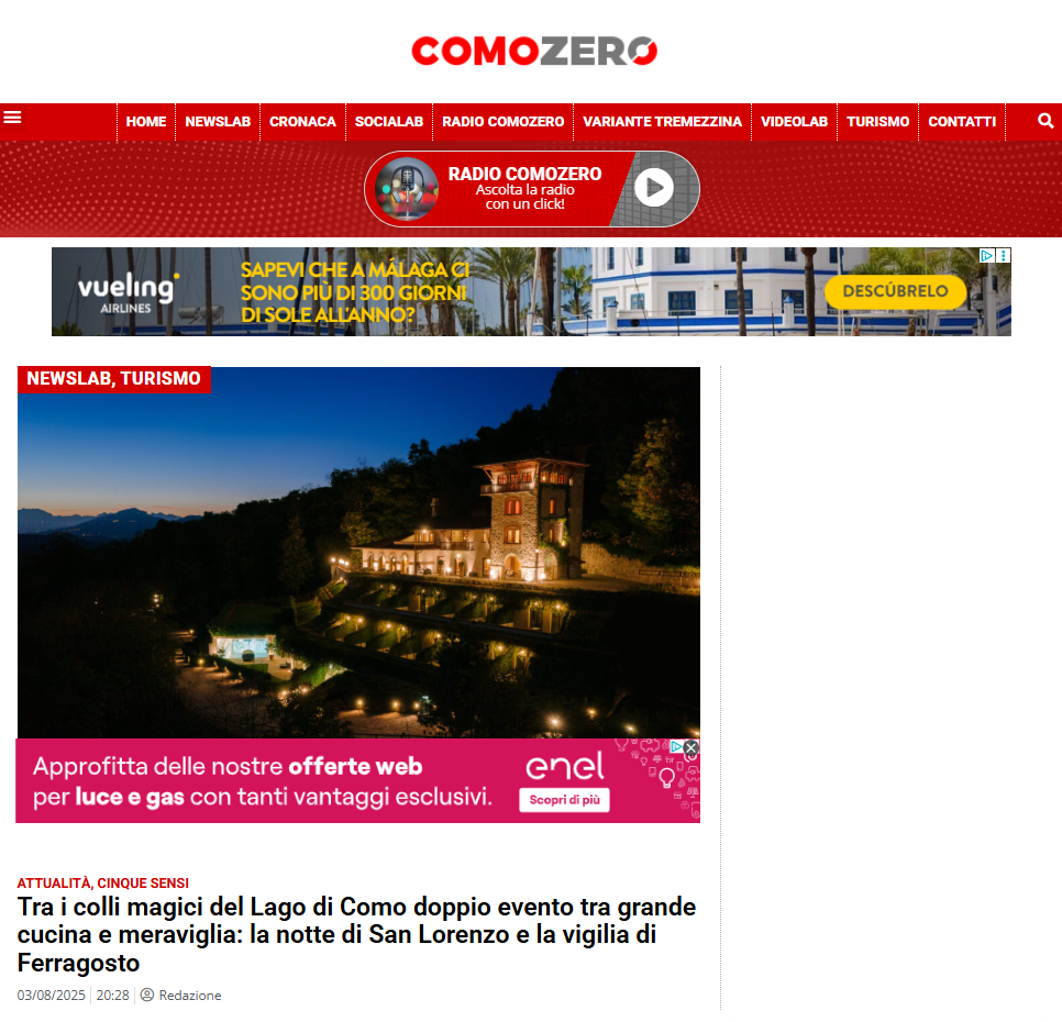 COMO ZERO I Tra i colli magici del Lago di Como... 