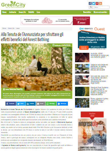 Alla Tenuta de l'Annunziata per sfruttare gli effetti benefici del Forest Bathing | GreenCity
