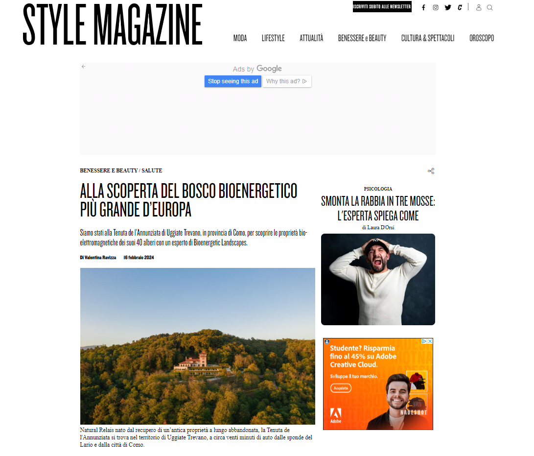 STYLE MAGAZINE I Alla scoperta del Bosco Bioenergetico